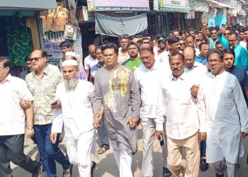 কলাপাড়ায় হরতালের কোন প্রভাব পরেনি, আ.লীগের শান্তি সমাবেশ