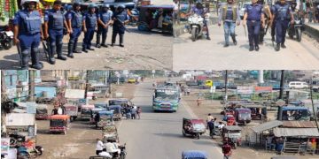 পটুয়াখালীতে মাঠে ছিলো না বিএনপি, কঠোর অবস্থানে পুলিশ