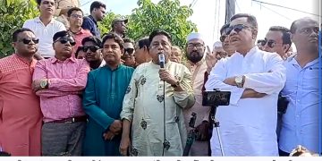 নৌকার প্রার্থী শম্ভুর আমতলীতে আগমনে শোডাউন