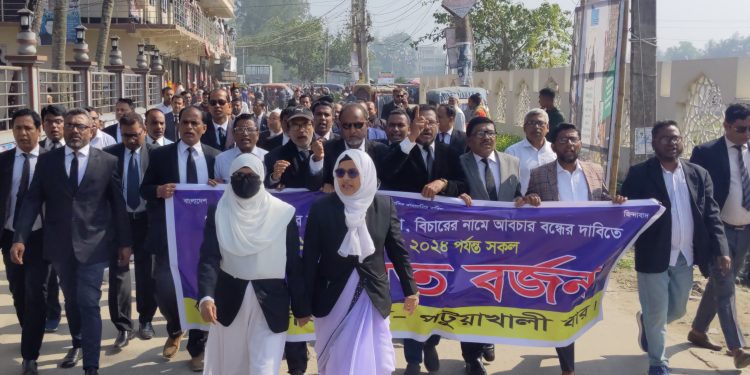 পটুয়াখালী বিএনপিপন্থি আইনজীবীদের আদালত বর্জন