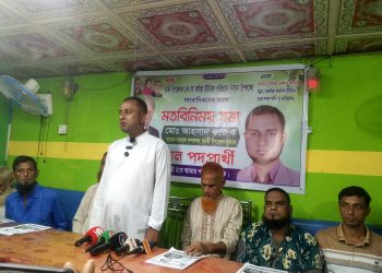 দুমকিতে আঙ্গারিয়া ইউপি চেয়ারম্যান পদপ্রার্থী আহসান ফারুকের সাংবাদিকদের সাথে মতবিনিময়
