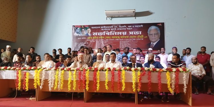 মির্জাগঞ্জে জুলাই যোদ্ধাদের স্মরণে বিএনপির মতবিনিময় সভা অনুষ্ঠিত