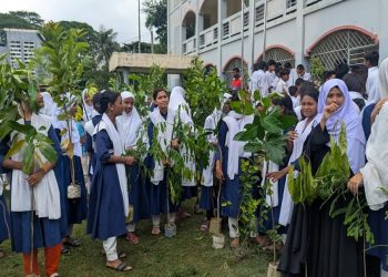 রাঙ্গাবালীতে শিক্ষার্থীদের মাঝে ৭০০ গাছের চারা বিতরণ
