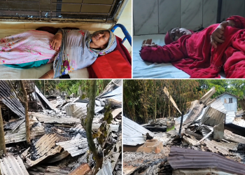 জমি বিরোধে গৃহবধূকে শ্লীলতাহানি, শাশুড়িকে বেঁধে বিলে ফেলে বসতঘরে আগুন