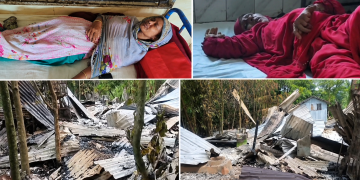 জমি বিরোধে গৃহবধূকে শ্লীলতাহানি, শাশুড়িকে বেঁধে বিলে ফেলে বসতঘরে আগুন